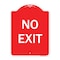 Signmission Designer Series Sign-No Exit, Red & White Heavy-Gauge Aluminum Sign, 18" L, 24" H, RW-1824-9831 A-DES-RW-1824-9831 - alternate 1
